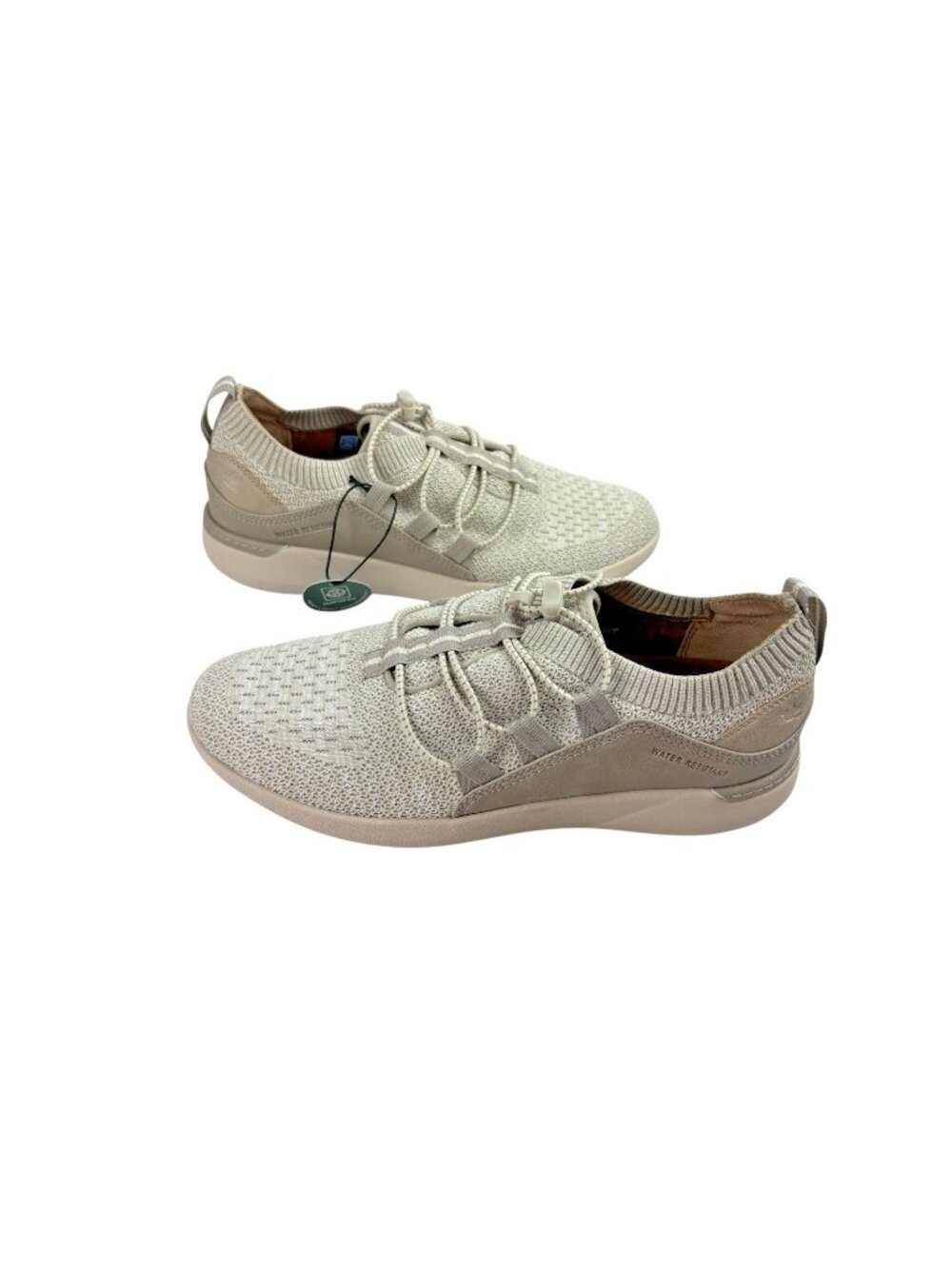 New Cobb Hill Skylar Bungee Sneaker Womens Size 8.5 Tan Knit Comfort Slip On